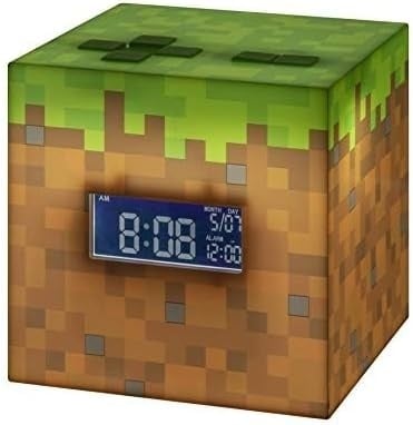 Ceas Deșteptător / Alarmă Paladone Minecraft cu Sunete Oficiale din Joc și Lumină de Noapte, Culoare Verde (Green) - Img 3