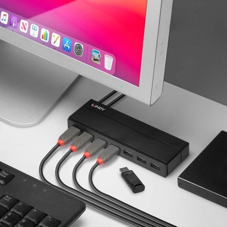 Charging Hub Lindy 7 Port USB 3.1, negru - Img 9