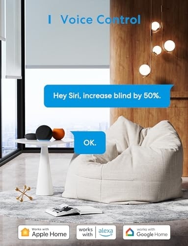 Comutator pentru rulouri Meross (necesar cablu neutru), set de 4 intrerupatoare pentru perdele de fereastră compatibile cu HomeKit, Alexa si Google Home, control vocal si telecomanda - Img 2