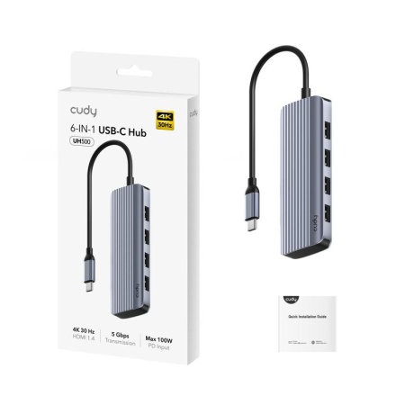 CUDY 6-IN-1 USB-C Hub with 4K HDMI - Img 5
