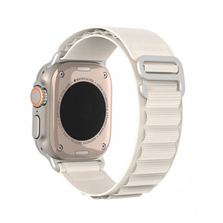 Curea cu catarama sport pentru Apple Watch Ultra/8/7/6/SE/5/4/3/2/1 (42, 44, 45, 49 mm) Curea Dux Ducis Versiune GS - alb - Img 7