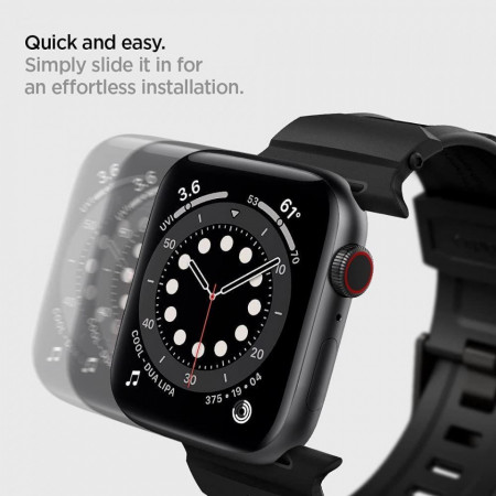 Curea SPIGEN RUGGED BAND pentru APPLE WATCH 2 / 3 / 4 / 5 / 6 / SE (38 / 40MM) MATTE BLACK - Img 2