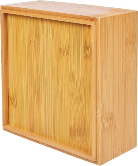 Cutie Organizatoare din Lemn de Bambus Zeller 13330, Dimensiuni 15 x 15 x 7 cm, Finisaj Natural, pentru Sertare, Birou, Baie și Bucătărie, Bej - Img 6