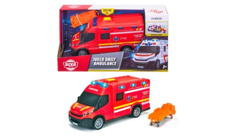 DICKIE TOYS AMBULANTA IVECO SCARA 1 LA 32 - Img 3