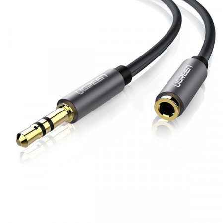 Extensie cablu audio, UGREEN AV118 AUX 3.5 mm, 5m (black)