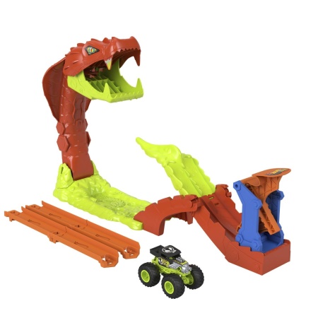 HOT WHEELS MONSTER TRUCK SET DE JOACA PISTA INVINGE SARPELE URIAS CU MASINUTA BONE SHAKER INCLUSA - Img 3