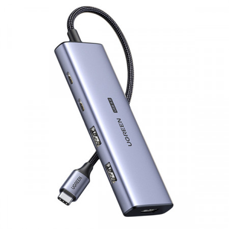 HUB USB C - HDMI / 2x USB C / 2x USB A Ugreen CM500 - gri