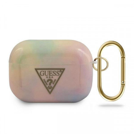 Husa AirPods Pro Guess GUACAPTPUMCGG01 roz / roz Colecția Tie & Dye Guess