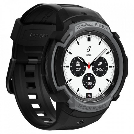 Husa + curea SPIGEN RUGGED ARMOR ”PRO” pentru GALAXY WATCH 4 CLASSIC 42 MM CHARCOAL GREY - Img 3