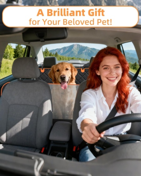 Husă Protecție Scaun Auto pentru Câini, 100% Impermeabilă și Antizgârieturi, Compatibilă cu Toate Mașinile, 135 x 148 cm - Img 8