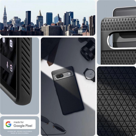 Husa Spigen Liquid Air pentru Google Pixel 7A - negru mat - Img 4