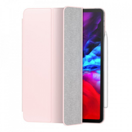 Husa tip carte Baseus Sleep Smartless iPad Pro 12.9” (2020) - roz