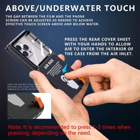 Husa Universala Waterproof pentru Telefon max. 6.9inch, ShellBox, AirBox, Neagra - Img 7