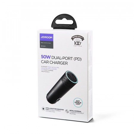 Incarcator auto Joyroom 2 x USB 50W cu PD, QC, PPS gri (JR-CL13) - Img 4