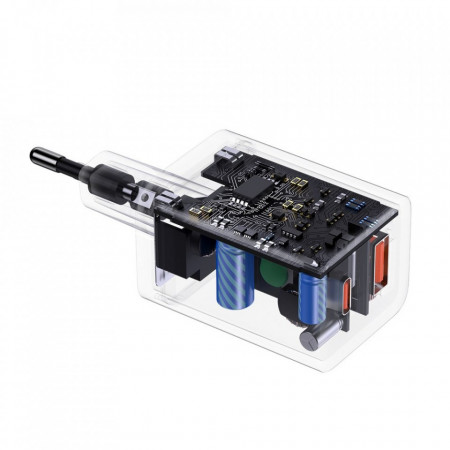 Incarcator priza Baseus Super Pro USB / USB Type C 30W Power Delivery Quick Charge alb (CCSUPP-E02) - Img 5