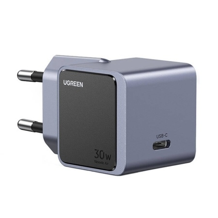 Incarcator retea Ugreen Nexode Air 30W, GaNInfinity, USB-C, Negru/Gri - Img 2