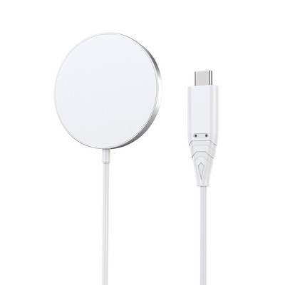 Incarcator wireless Qi Choetech de 15 W cu MagSafe alb (H046+T518-F) - Img 4