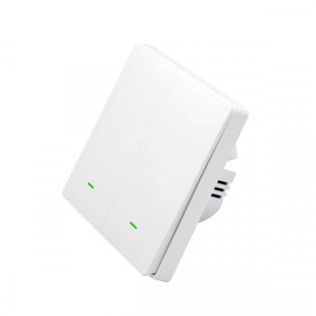 Intrerupator de perete RF cu buton fizic (alb) SmartWise B2W LN eWeLink smart WiFi - Img 2