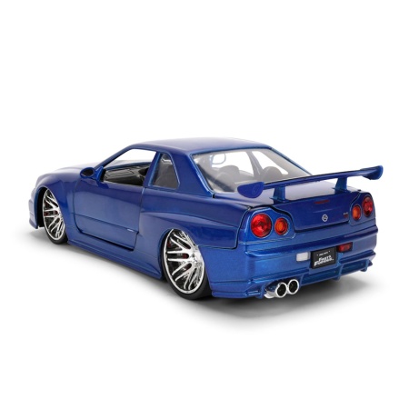 JADA FAST AND FURIOUS MASINUTA METALICA BRIANS NISSAN SKYLINE GT R R34 SCARA 1 LA 24 - Img 3
