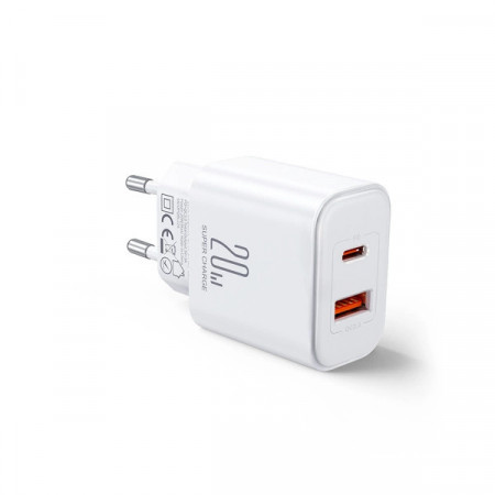 Joyroom JR-TCF05 20W USB-A incarcator USB-C + cablu USB-C - alb - Img 6