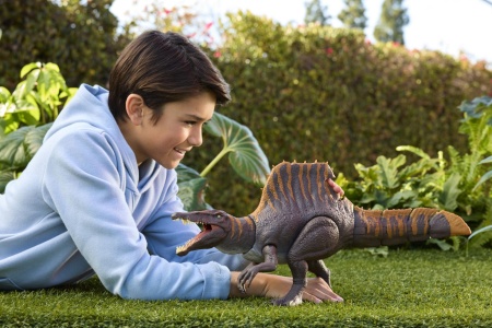 JURASSIC WORLD REBIRTH TAIL THRASHER DINOZAUR SPINOSAURUS INTERACTIV CU MISCARI SI SUNETE - Img 3