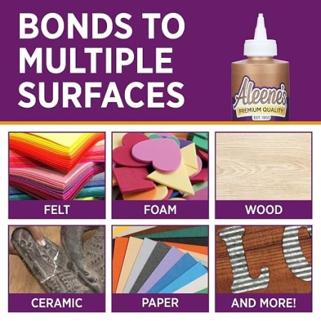 Lipici lichid universal Aleene's Tacky Glue Clear 15599, uscare transparenta, 236 ml, adeziv profesional hobby, craft, scrapbooking, lemn si materiale textile - Img 2