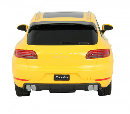 MASINA CU TELECOMANDA PORSCHE MACAN TURBO GALBEN CU SCARA 1 LA 24 - Img 3