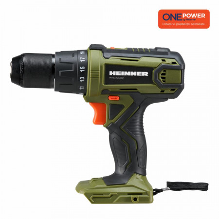 Masina de gaurit si insurubat (bormasina) pe acumulator cu impact Heinner HR-LMGA002, 18 V, 50 Nm, 1750 RPM, 9000-32.400 percutii/min, 13 mm mandrina, tehnologie OnePower, fara acumulator incarcator - Img 5