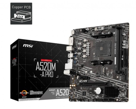 MB AMD MSI AM4 A520M-A PRO - Img 9