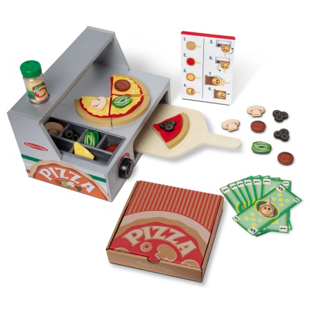 MELISSA AND DOUG TOP AND BAKE SET DE JOACA MASA DE FACUT PIZZA DIN LEMN - Img 2