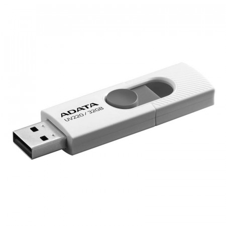 Memorie USB ADATA UV220, 32GB, USB 2.0, Alb/Gri