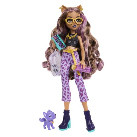 MONSTER HIGH PAPUSA CLAWDEEN WOLF SI CATELUL CRESCENT - Img 3