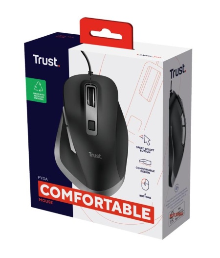 Mouse Trust Fyda cu fir 5000 DPI, negru - Img 10