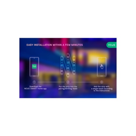 Nous F2 smart Tuya Wi-Fi RGB LED strip, 10 meters - Img 4