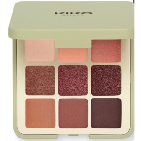 Paleta de farduri Green Me Eyeshadow, Kiko Milano, 9 nuante, 102 Feisty Safron - Img 2