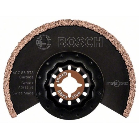 Panza cu carburi metalice Bosch Starlock ACZ 85 RT3 CT Grout and Abrasive pentru fierastrau multicutter, 85mm, DIY - Img 2