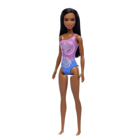 PAPUSA BARBIE BRUNETA CU COSTUM DE BAIE IN DOUA CULORI - Img 2