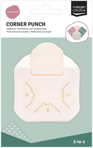 Perforator decorativ 3 in 1 pentru colturi Vaessen Creative 2137-091, pentru scrapbooking, felicitari si proiecte DIY din hartie - Img 3