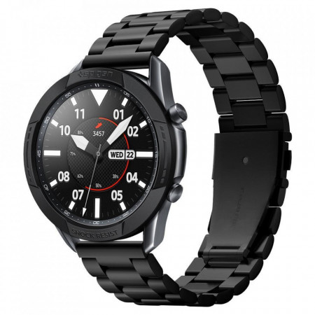 Protectie din aluminiu Spigen Chrono Shield pentru Samsung Galaxy Watch 3 45mm negru - Img 2