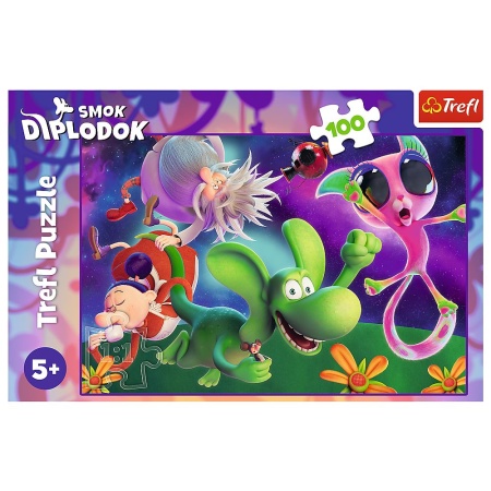 PUZZLE TREFL 100 DRAGONUL DIPLODOK SI PRIETENII SAI - Img 3