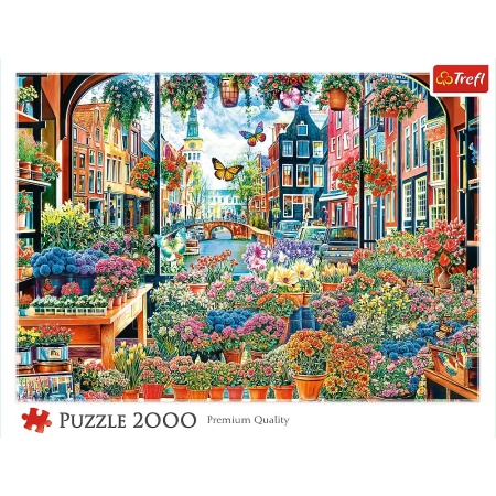 PUZZLE TREFL 2000 MAGAZIN DE FLORI IN AMSTERDAM - Img 3