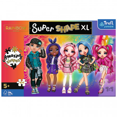 PUZZLE TREFL PRIMO SUPER SHAPE XXL 104 RAINBOW HIGH - Img 3