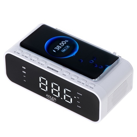 RADIO CU CEAS INCARCARE WIRELESS AD 1192 ALB ADLER - Img 5