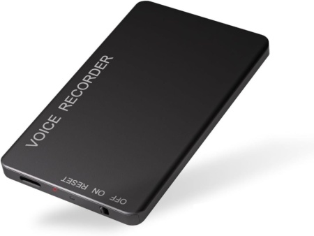 Reportofon digital Vivanir de 128 GB, timp de înregistrare lungă de 350 de ore (baterie masivă de 2500 mAh), reportofon activat vocal USB-C cu redare si reducere a zgomotului, ideal pentru conferinte interviu