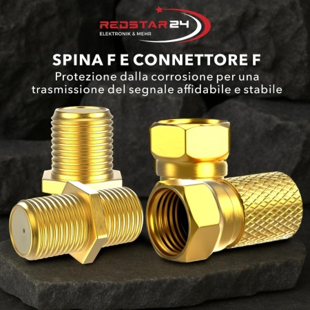 Set 10 Conectori F de 7 mm cu Filet + 5 Adaptoare F Mamă-Mamă, Conectori Coaxiali Placați cu Aur pentru Cablu TV / Satelit, Garnitură de Etanșare și Piuliță Lată - Img 6