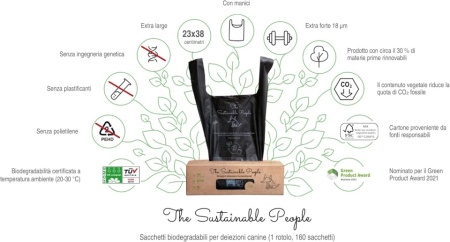 Set 160 Pungi Ecologice Biodegradabile cu Mânere pentru Deșeuri Canine The Sustainable People (TSP), Extra-Groase și Impermeabile - Img 6