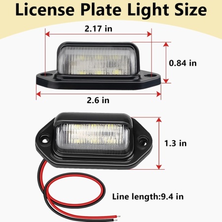 Set 2 Lămpi LED Albe pentru Numărul de Înmatriculare, 6-SMD, Impermeabile IP67, 12-24V - Img 8