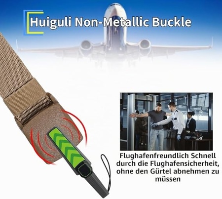 Set 3 Curele Bărbați din Nailon cu Cataramă Plastic, Ajustabile, Fără Metal, Ideale pentru Securitate Aeroport și Activități Outdoor - Img 4
