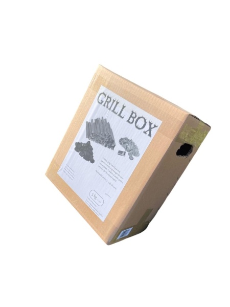 Set aprindere gratar, Grill Box, 4 kg lemn fag si cires , 1kg mangal din lemn de esenta tare - Img 7