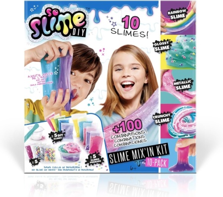 Set Creativ DIY Canal Toys So Slime – Kit pentru 10 Slime-uri Personalizate, Fără Lipici, +100 Combinatii, Accesorii Inluse, Vârsta 6 Ani+ (SSC 184) - Img 10
